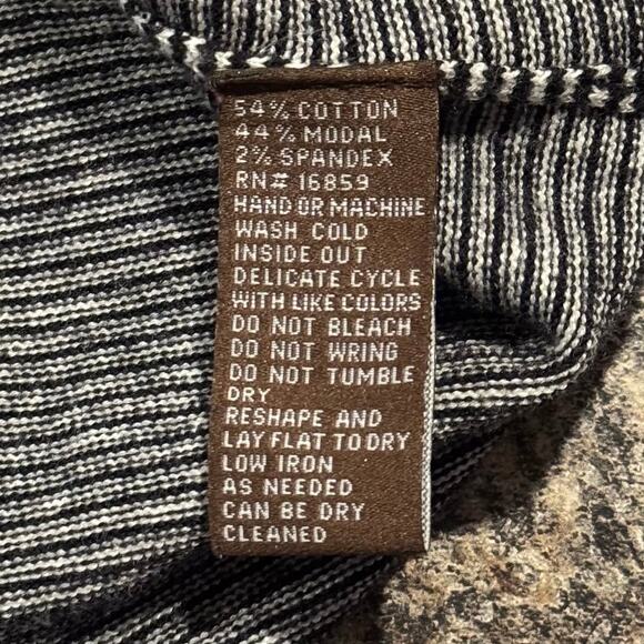 J McLaughlin Sweater Coastal Grandma Cottage Preppy Minimalist Stripe Medium - Picture 4 of 6